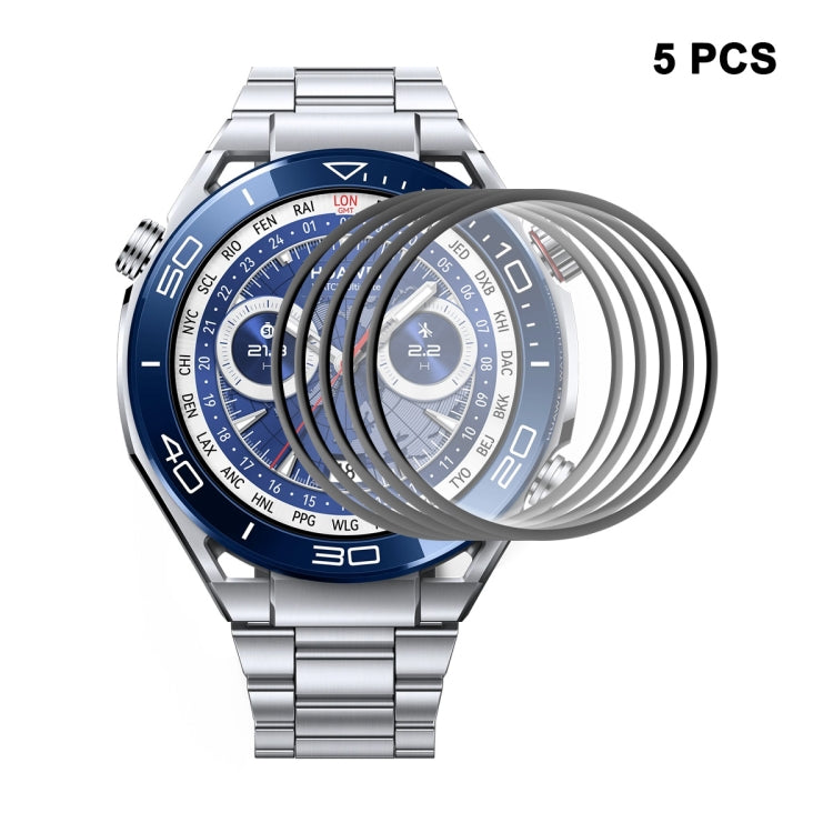 5pcs For Huawei Watch Ultimate ENKAY Hat-Prince 3D Full Coverage Soft PC Edge + PMMA HD Screen Protector Film - Screen Protector by ENKAY | Online Shopping South Africa | PMC Jewellery | Buy Now Pay Later Mobicred