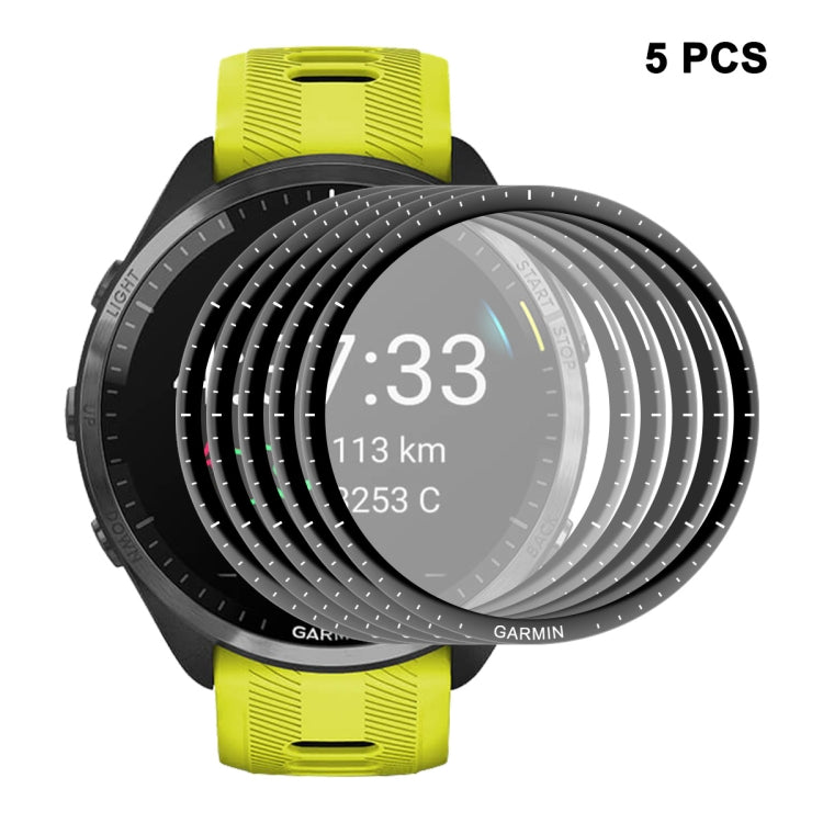 5pcs Compatible with Garmin Compatible witherunner 965 ENKAY Hat-Prince 3D Full Coverage Soft PC Edge + PMMA HD Screen Protector Film - Screen Protector by ENKAY | Online Shopping South Africa | PMC Jewellery | Buy Now Pay Later Mobicred