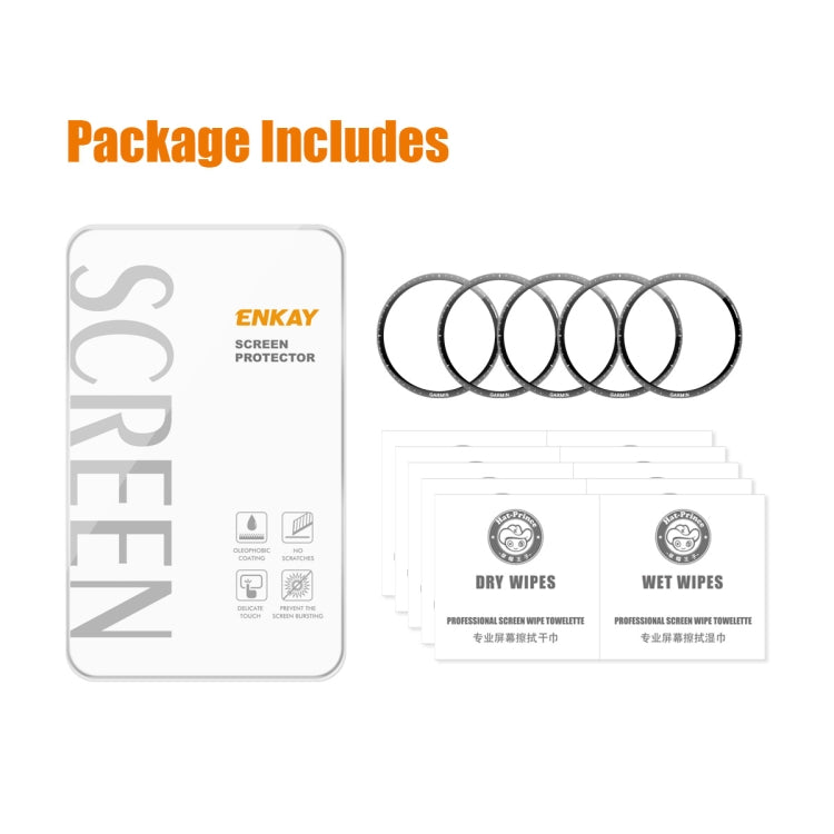 5pcs Compatible with Garmin Compatible witherunner 965 ENKAY Hat-Prince 3D Full Coverage Soft PC Edge + PMMA HD Screen Protector Film - Screen Protector by ENKAY | Online Shopping South Africa | PMC Jewellery | Buy Now Pay Later Mobicred