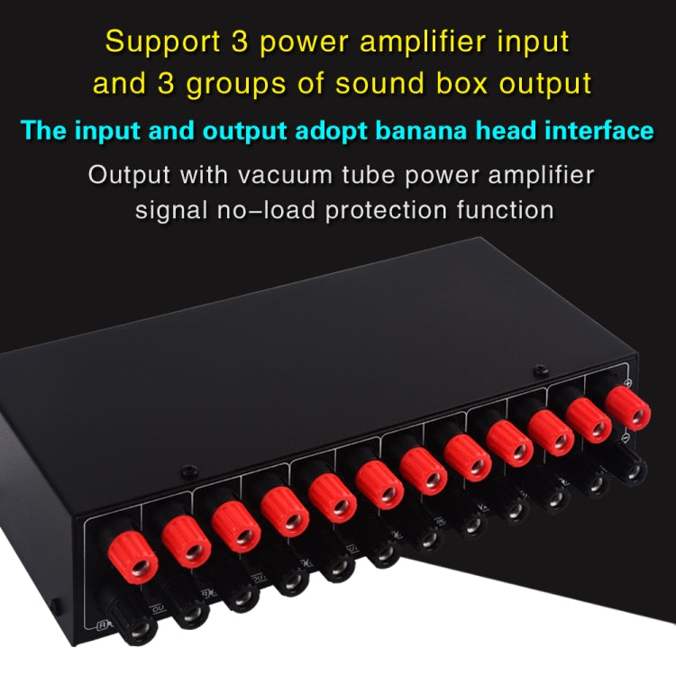 B036 3 Input 3 Output Power Amplifier And Speaker Switcher Speaker Switch Splitter Comparator - free shipping - PMC Jewellery - Order now!