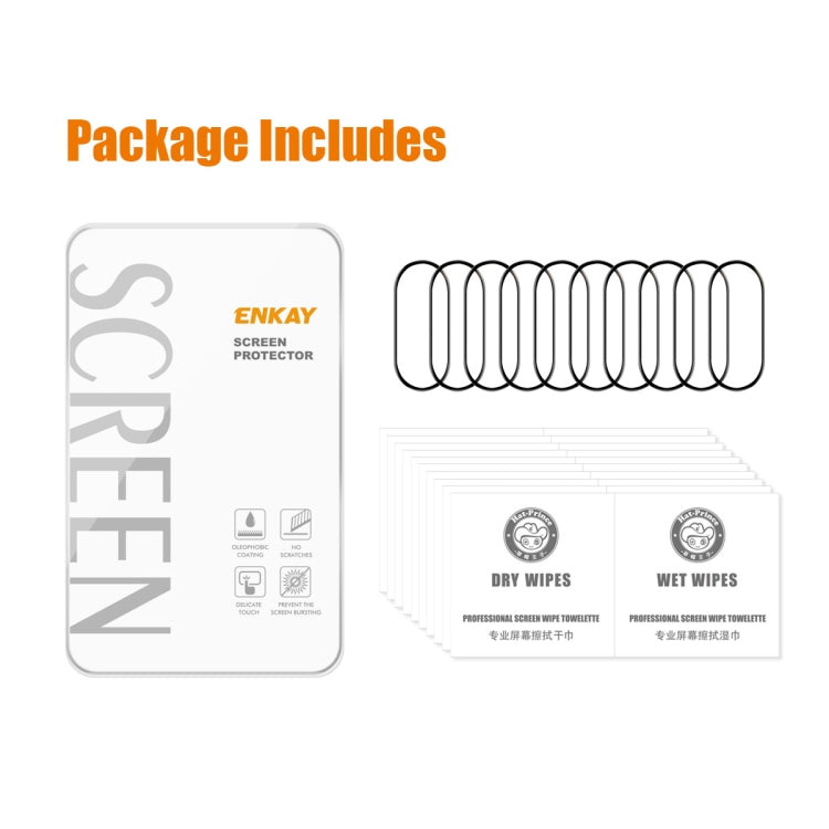 10pcs For Xiaomi Band 8 ENKAY Hat-Prince 3D Full Coverage Soft PC Edge + PMMA HD Screen Protector Film - Screen Protector by ENKAY | Online Shopping South Africa | PMC Jewellery | Buy Now Pay Later Mobicred
