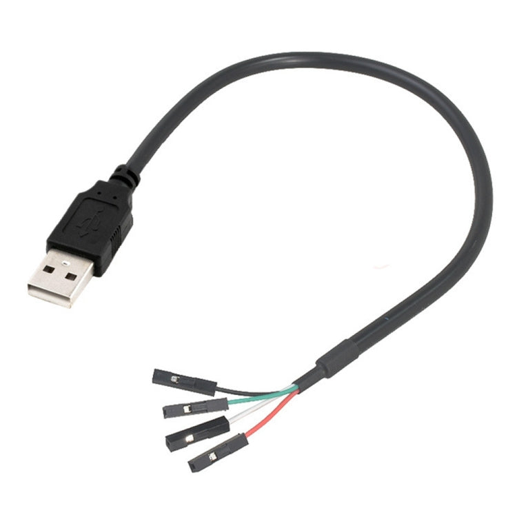 USB Male JUNSUNMAY USB 2.0 A to Female 4 Pin Dupont Motherboard Header Adapter Extender Cable, Length: 0.3m