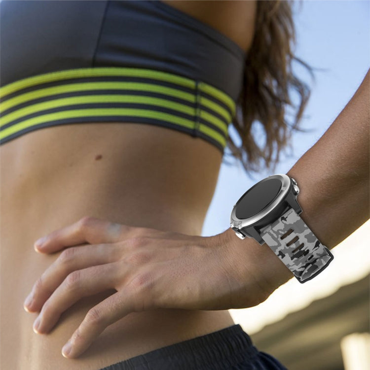 For Garmin Fenix 7X 26mm Camouflage Printed Silicone Watch Band(Army Green+Bamboo Camouflage) - Watch Bands by PMC TechLife | Online Shopping South Africa | PMC TechLife