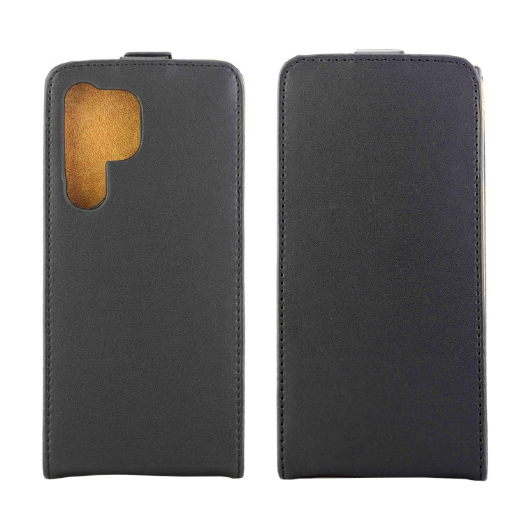 For Samsung Galaxy S23 Ultra 5G Vertical Flip Leather Phone Case with Card Slot(Black)