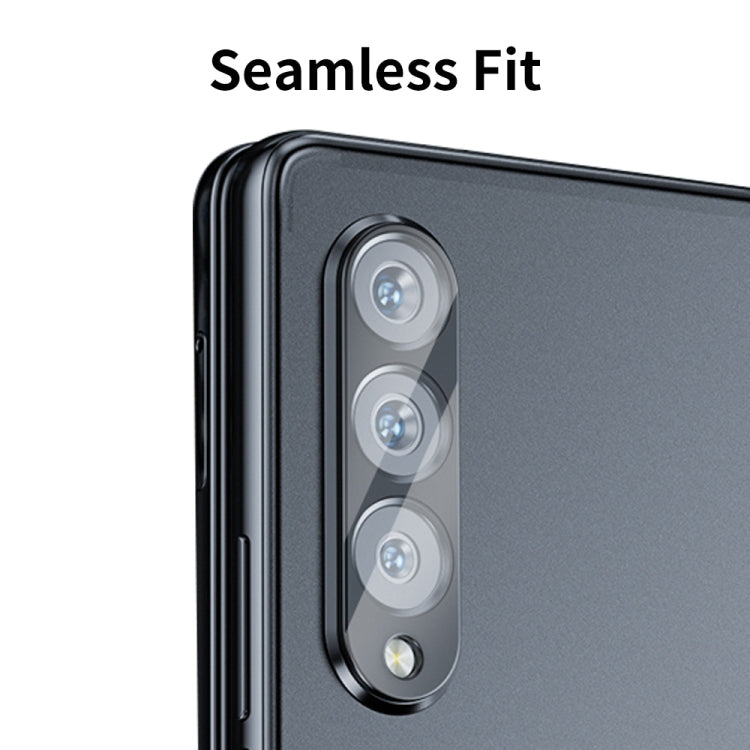 For Smasung Galaxy Fold5 2pcs ENKAY Hat-Prince 9H Rear Camera Lens Tempered Glass Film(Black)