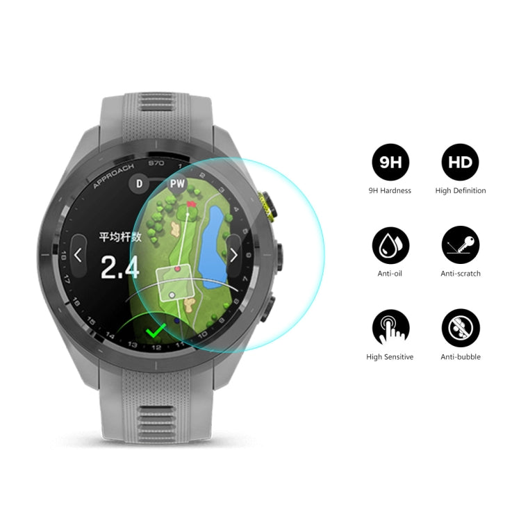For Garmin Approach S70 ENKAY 0.2mm 9H Tempered Glass Screen Protector Watch Film