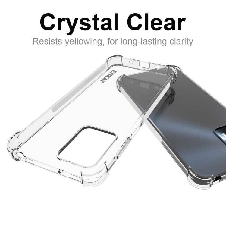 For Motorola Moto G23 4G ENKAY Transparent TPU Shockproof Phone Case with Glass Film