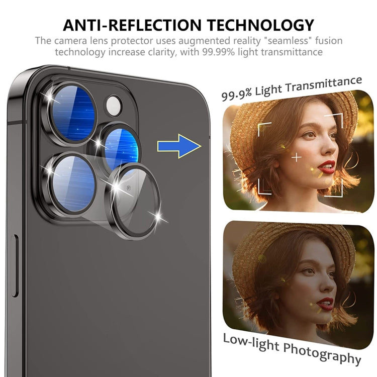 For iPhone 15 Pro / 15 Pro Max ENKAY AR Anti-reflection Camera Lens Glass Full Film(Silver)