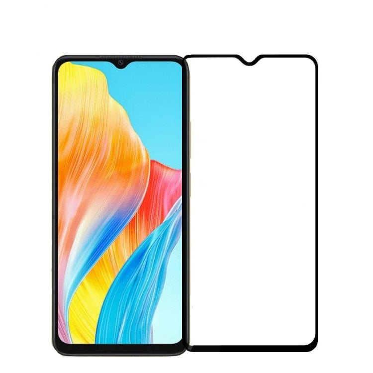 For OPPO A38 PINWUYO 9H 2.5D Full Screen Tempered Glass Film(Black)