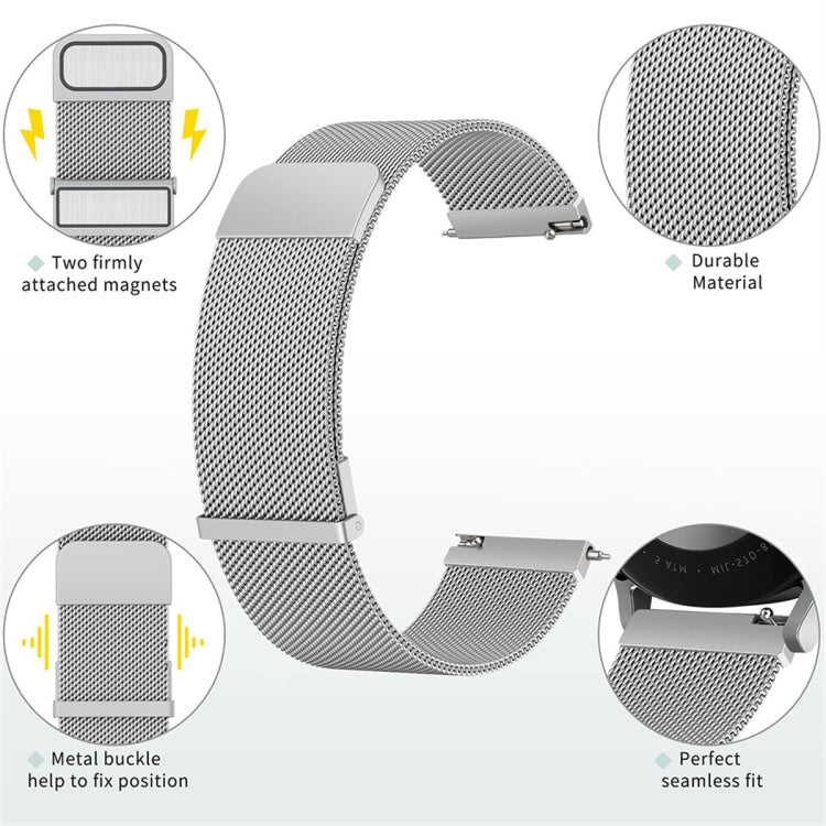 For Huawei Watch GT3 SE Milan Double Magnetic Steel Mesh Watch Band(Gray)