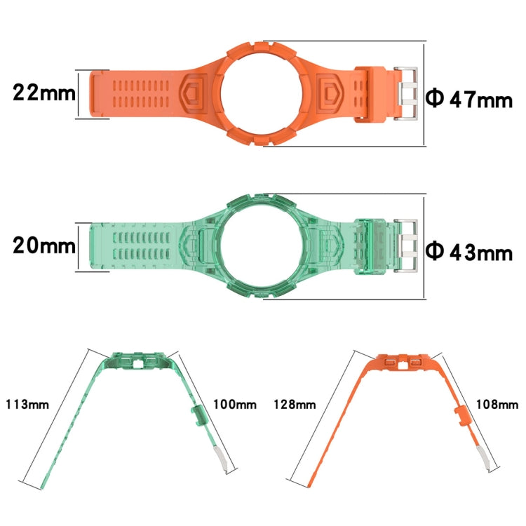 For Samsung Galaxy Watch6 44mm TPU Integrated Silicone Watch Band(Transparent White) - free shipping - PMC TechLife - Order now!