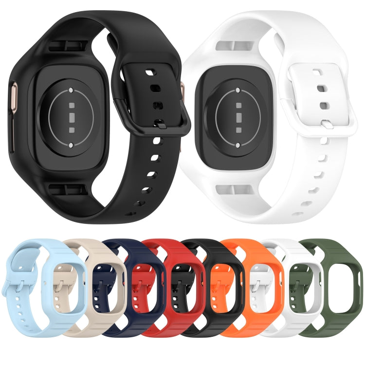 For Honor Watch 4 Integrated Fully Enclosed Silicone Watch Band(Ink Blue)