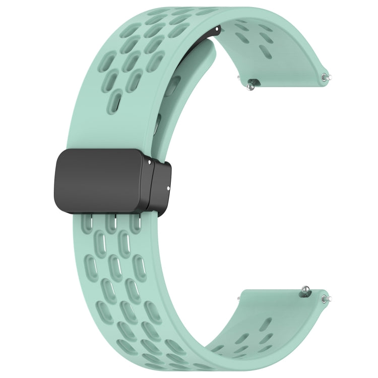 For Amazfit GTR 2e 22mm Folding Magnetic Clasp Silicone Watch Band(Water Duck)
