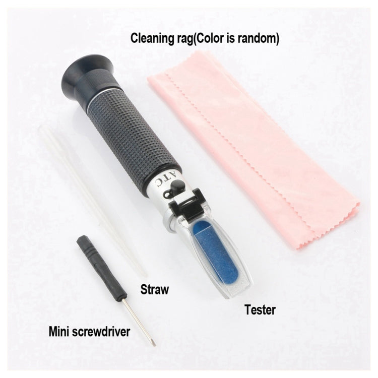 RZ116 Refractometer Alcohol Portable Automatic Digital Refractometer 0-80 Glycol Handheld Atc Brix Refractometer Beer Box