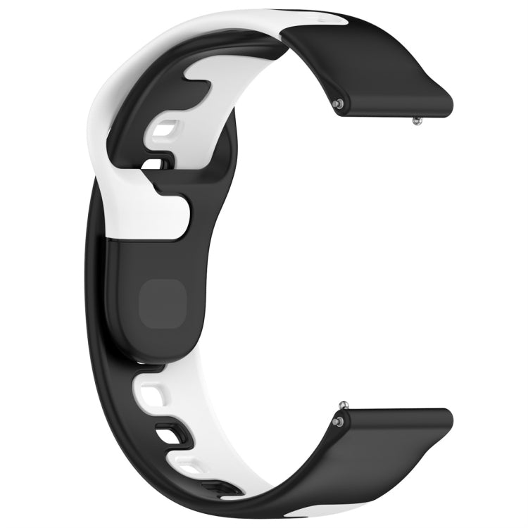For Samsung Gear S3 Classic / Frontier 22mm Double Color Silicone Watch Band(Black+White)