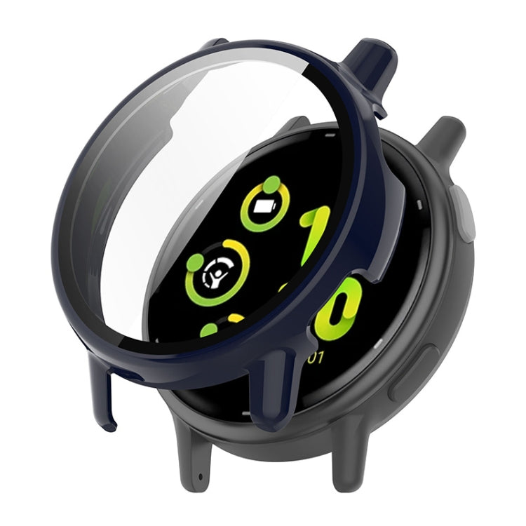 Compatible with Garmin Active 5 ENKAY Hat-Prince Full Coverage PC + Tempered Glass Film Integrated Watch Case(Dark Blue)