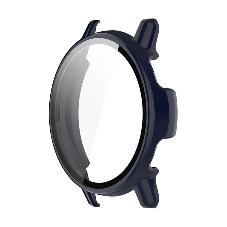 Compatible with Garmin Active 5 ENKAY Hat-Prince Full Coverage PC + Tempered Glass Film Integrated Watch Case(Dark Blue)