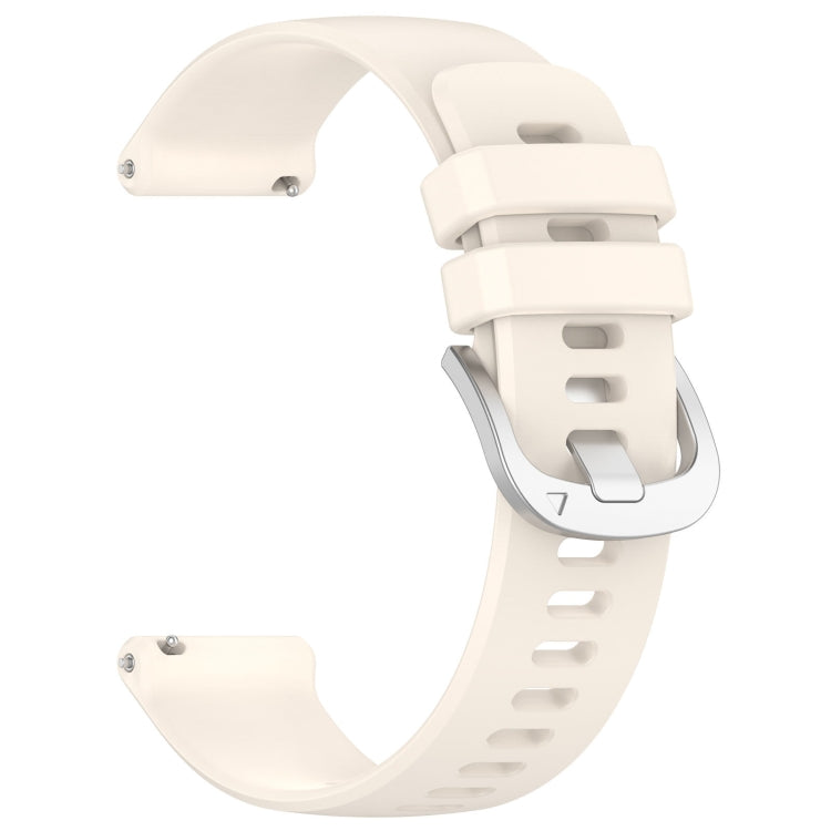 Compatible with Garmin VivoMove Style / Vivomove Liquid Glossy Silver Buckle Silicone Watch Band(Starlight)