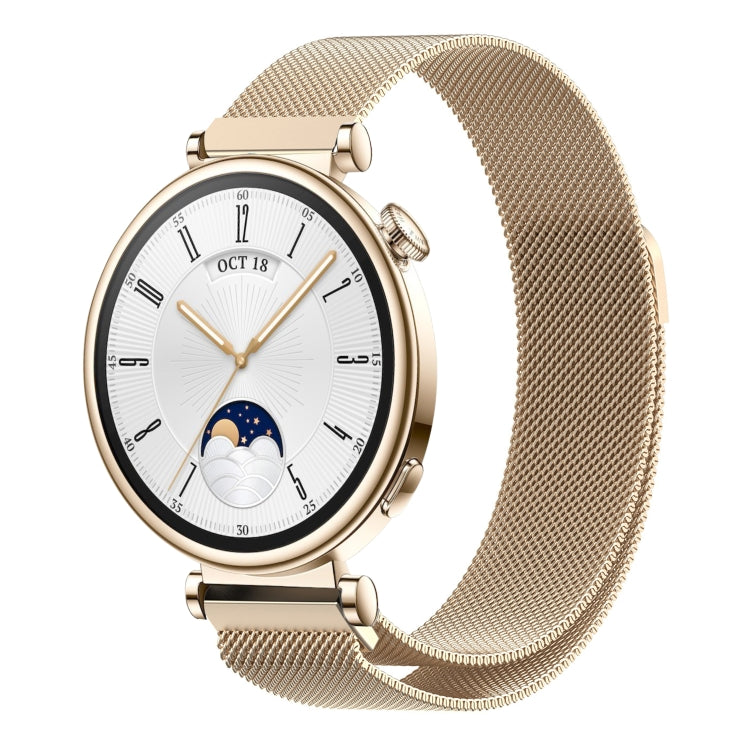 For Huawei Watch GT4 41mm Milan Magnetic Steel Mesh Watch Band(Champagne) - Watch Bands by PMC Jewellery | Online Shopping South Africa | PMC Jewellery | Buy Now Pay Later Mobicred