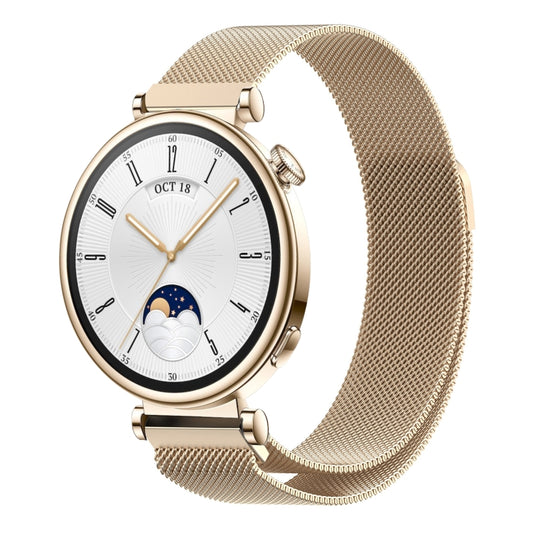 For Huawei Watch GT4 41mm Milan Magnetic Steel Mesh Watch Band(Champagne) - Watch Bands by PMC Jewellery | Online Shopping South Africa | PMC Jewellery | Buy Now Pay Later Mobicred