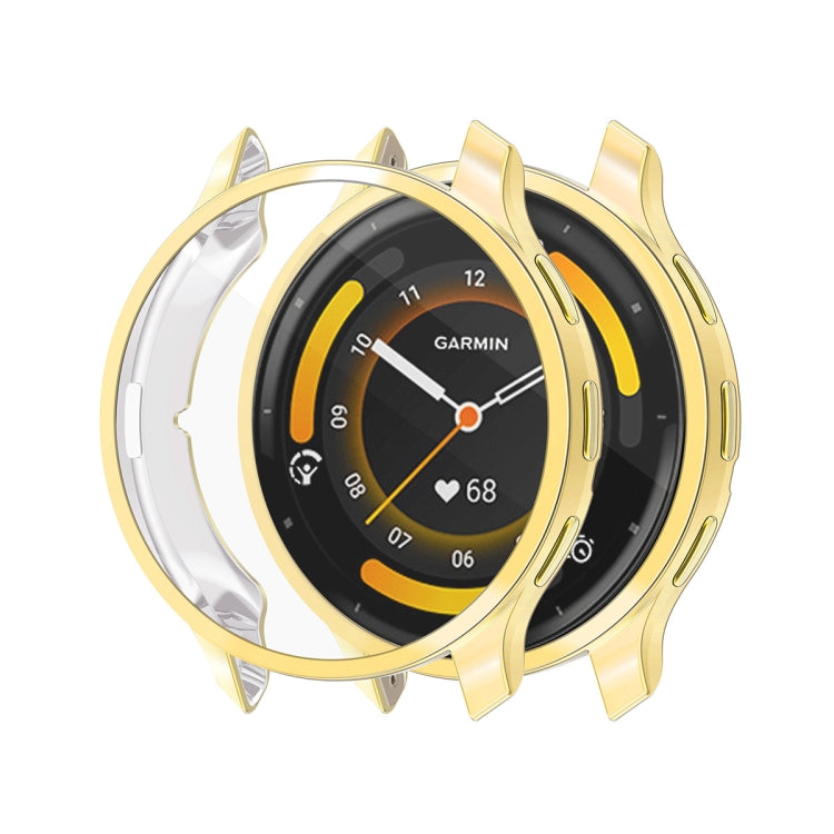 Compatible with Garmin Venu 3S ENKAY Hat-Prince Full Coverage Electroplated TPU Watch Case with Screen Protection(Gold)