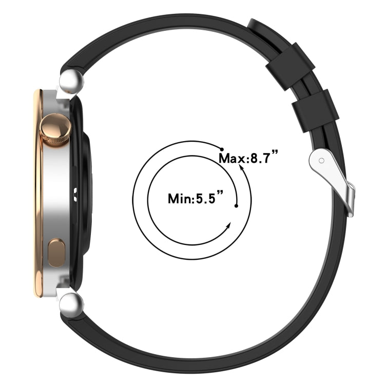 For Huawei Watch GT4 41mm Official Steps Style Silver Buckle Silicone Watch Band(Gray)