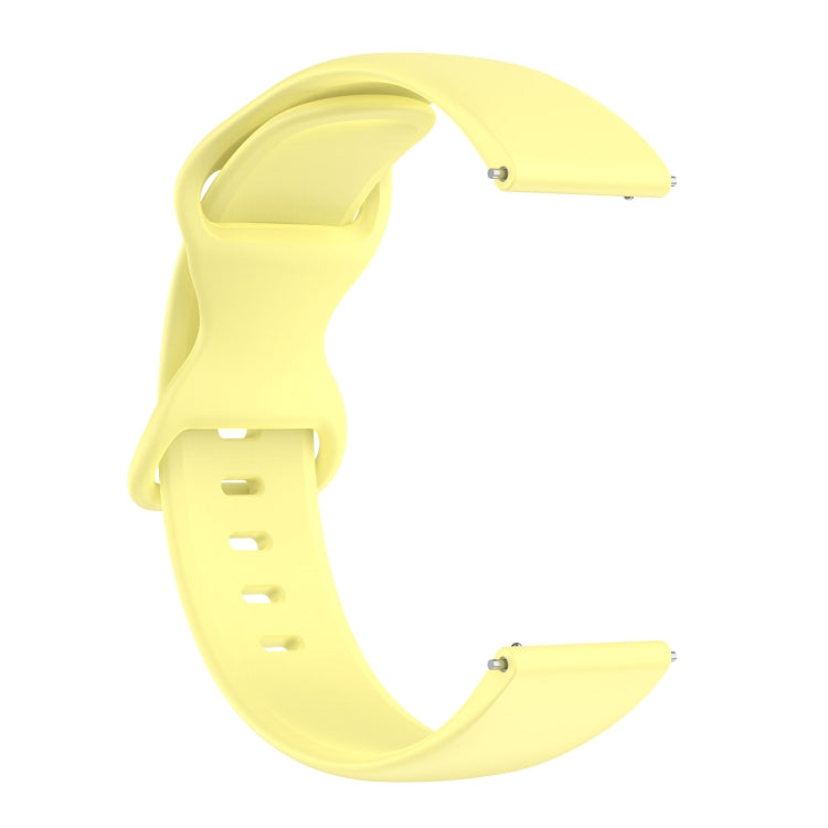 For Amazfit Active S Butterfly 8-shaped Buckle Silicone Watch Band(Yellow)