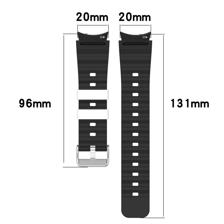 For Samsung Galaxy Watch 6 Classic Two Color Horizontal Silicone Watch Band(Black Grey) - free shipping - PMC TechLife - Order now!