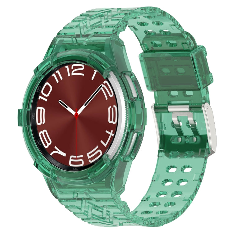 For Samsung Galaxy Watch6 Classic 43mm R950 Glacier TPU Integrated Watch Band(Green)