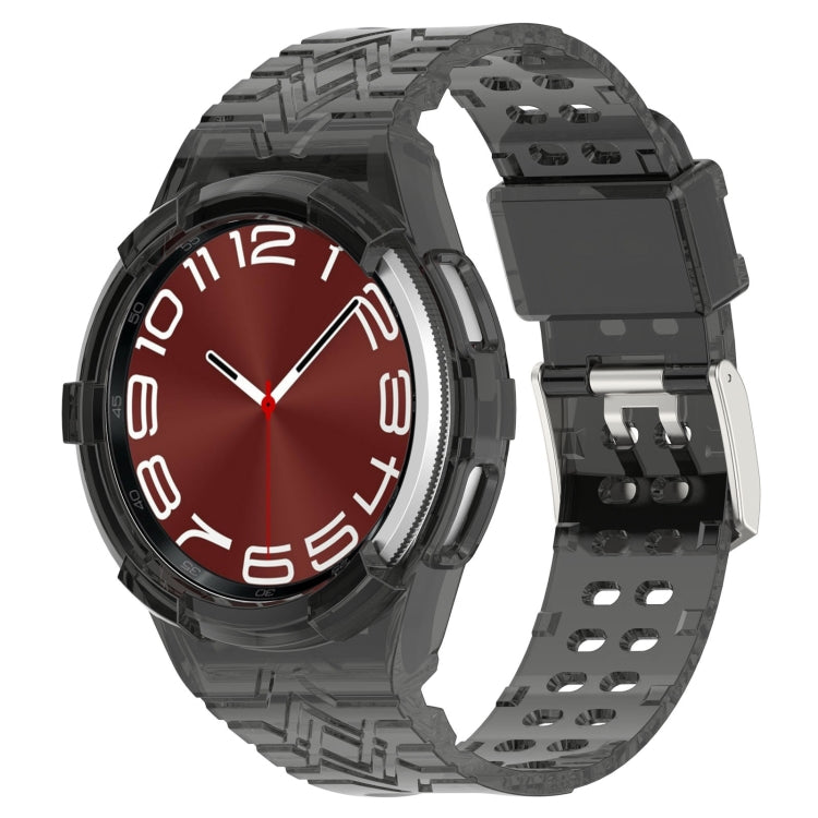 For Samsung Galaxy Watch6 Classic 47mm R960 Glacier TPU Integrated Watch Band(Black)