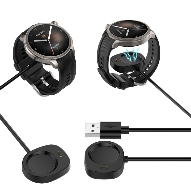 For Amazfit Balance A2286 Smart Watch Magnetic Suction Charging Wire Charger(Black) - Charger by PMC Jewellery | Online Shopping South Africa | PMC Jewellery | Buy Now Pay Later Mobicred