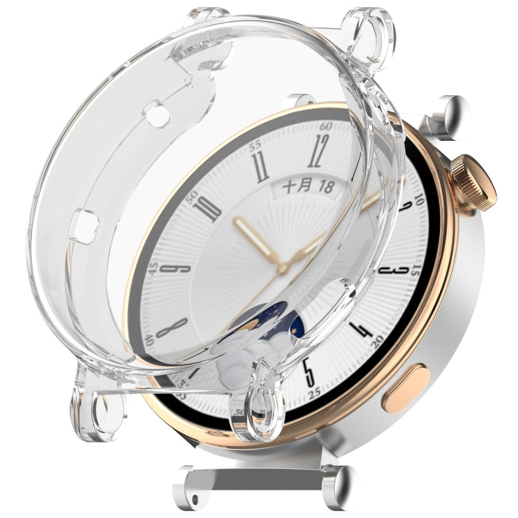 For Huawei Watch GT4 41mm Full Coverage TPU Electroplated Watch Protective Case(Transparent White) - free shipping - PMC Jewellery - Order now!