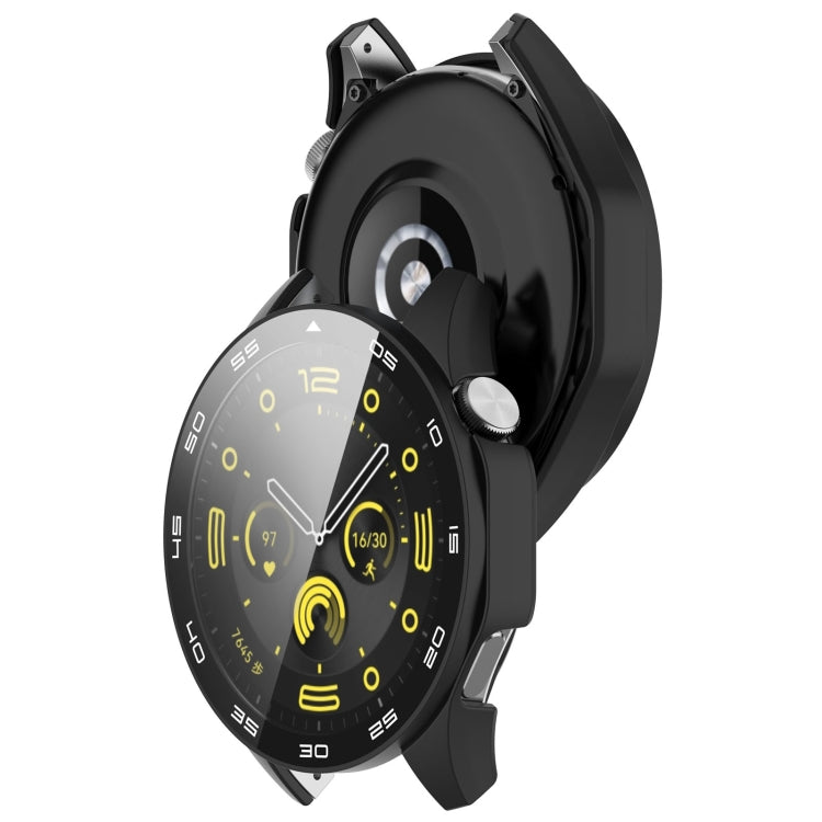 For Huawei Watch GT 4 46mm PC + Tempered Glass Integrated Watch Protective Case with Graduated Dial(Black)