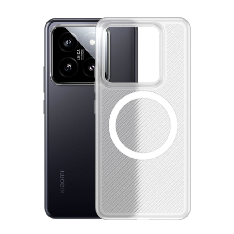 For Xiaomi 14 Pro MagSafe Frosted PP Shockproof Phone Case(White)