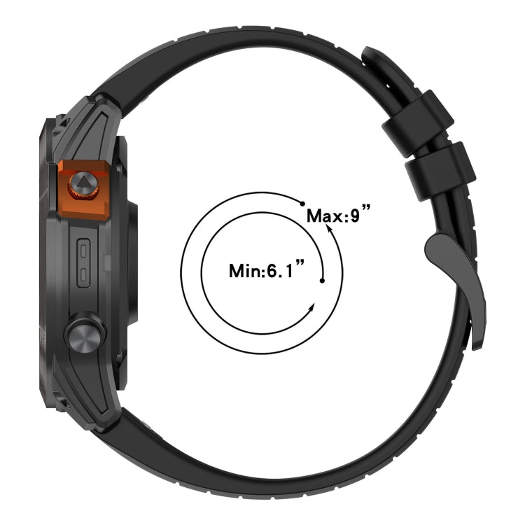 Compatible with Garmin Approach S62 22mm Quick Release Silicone Watch Band(Black)
