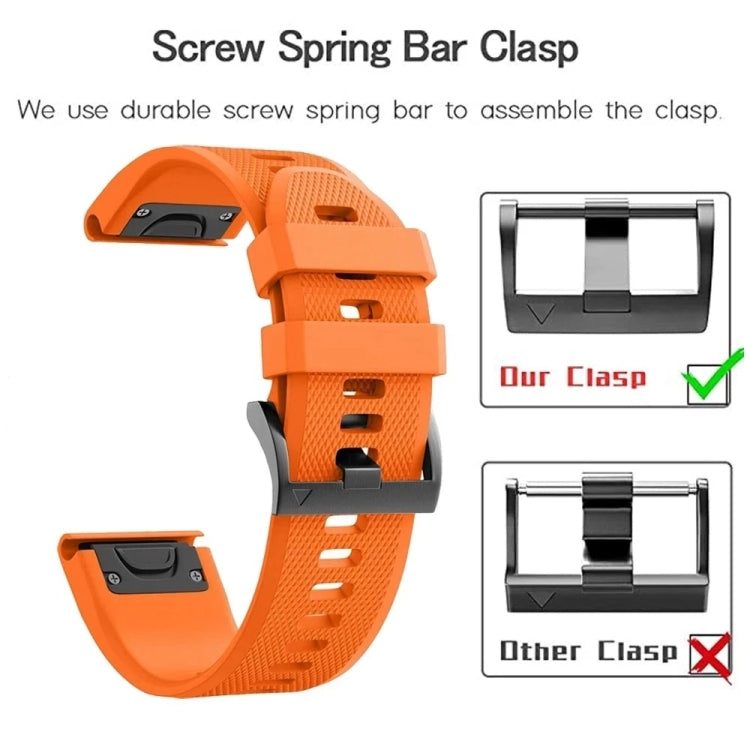 Compatible with Garmin Approach S62 22mm Quick Release Silicone Watch Band(Black)