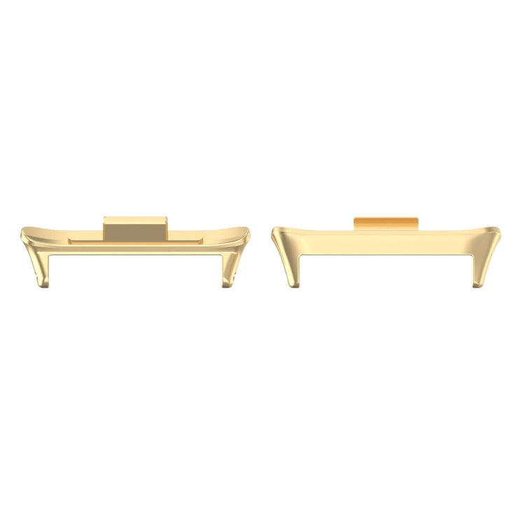 For Redmi Watch 4 1 Pair 20mm Stainless Steel Metal Watch Band Connector(Gold) - free shipping - PMC Jewellery - Order now!