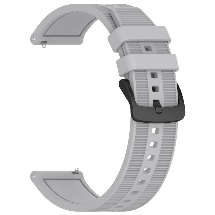 For Huawei Watch 3 22mm Textured Silicone Solid Color Watch Band(Grey)