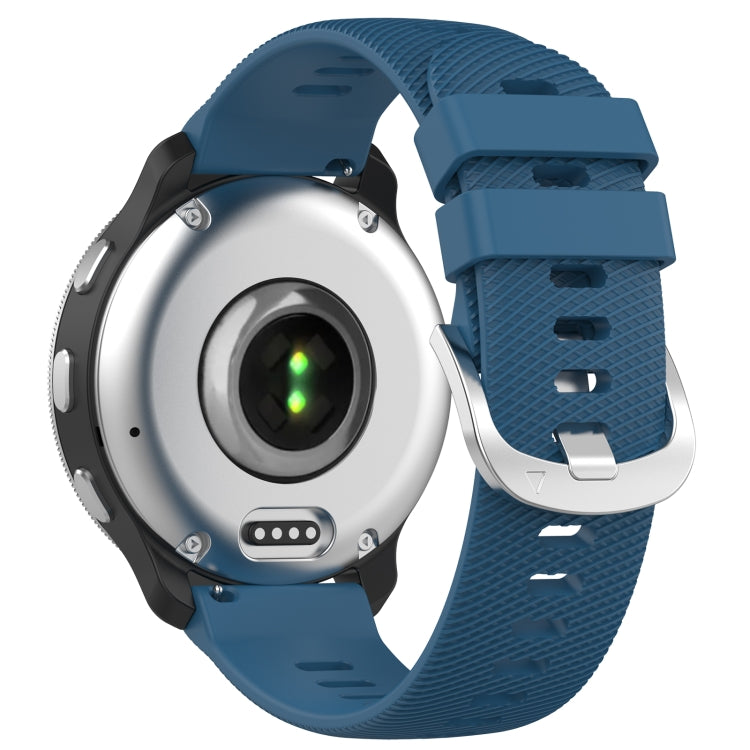 Compatible with Garmin D2 Air X10 43mm Cross Texture Silicone Watch Band(Dark Blue)