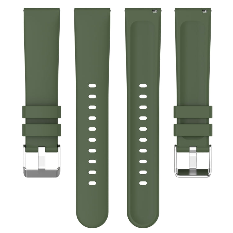Compatible with Garmin Move Trend 20mm Smooth Solid Color Silicone Watch Band(Beige)