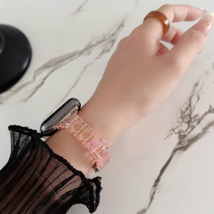 For Apple Watch Series 5 44mm Laser PC Colorful 20mm Slim Watch Band(Pink)