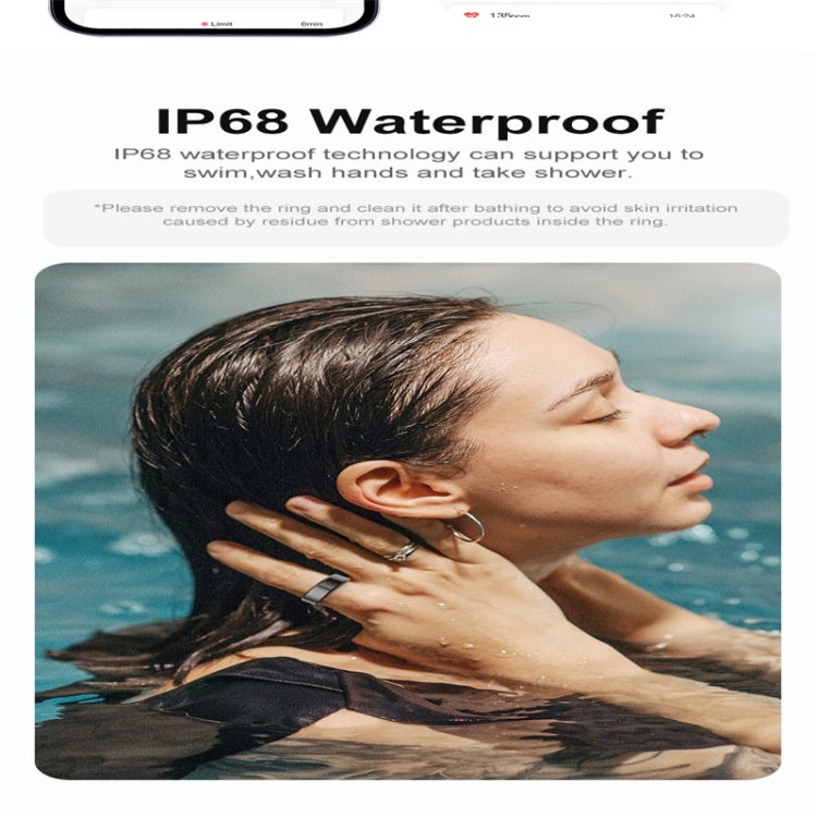 R02 SIZE 10 Smart Ring, Support Heart Rate / Blood Oxygen / Sleep Monitoring / Multiple Sports Modes(Black) - free shipping - PMC Jewellery - Order now!