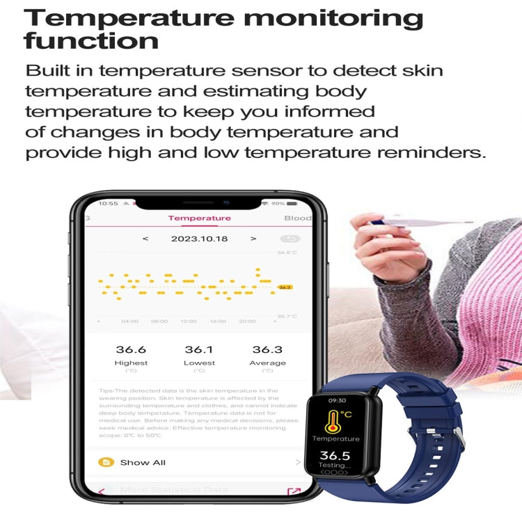 TK72 1.47 inch Color Screen Smart Watch, Support Heart Rate / Blood Pressure / Blood Oxygen / Blood Sugar Monitoring(Beige) - free shipping - PMC Jewellery - Order now!