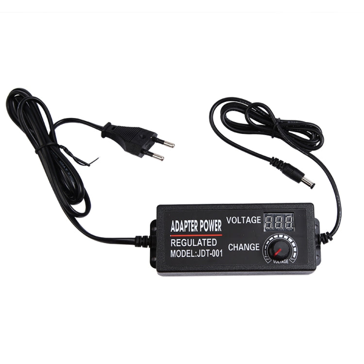 AC To DC Adjustable Voltage Power Adapter Universal Power Supply Display Screen Power Switching Charger EU, Output Voltage:9-24V-3A