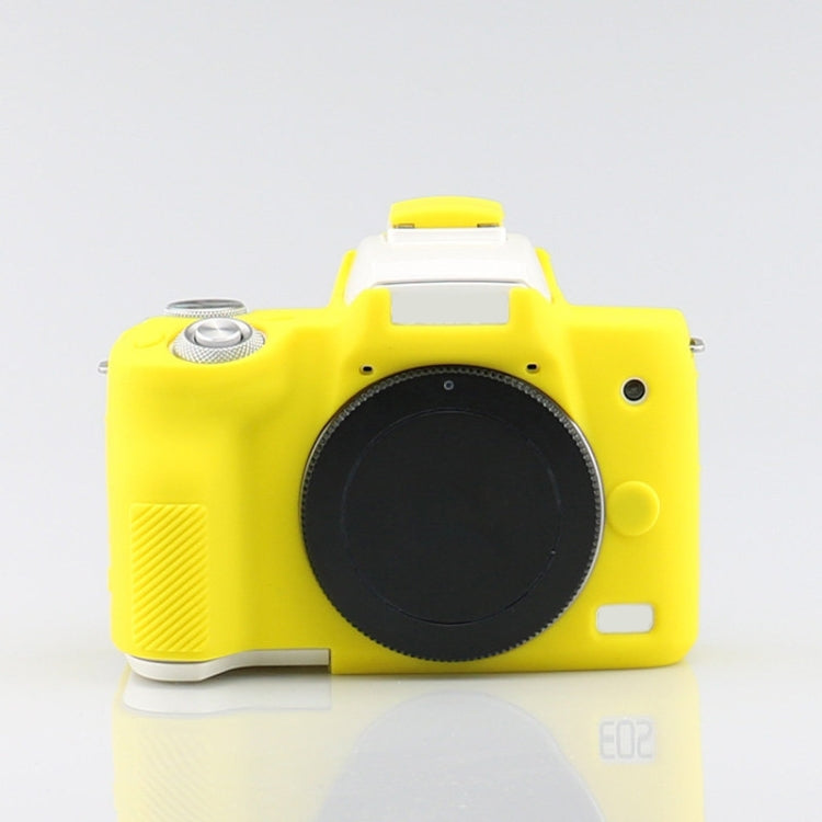 Richwell Silicone Armor Skin Case Body Cover Protector for Canon EOS M50 Body Digital Camera(Yellow)