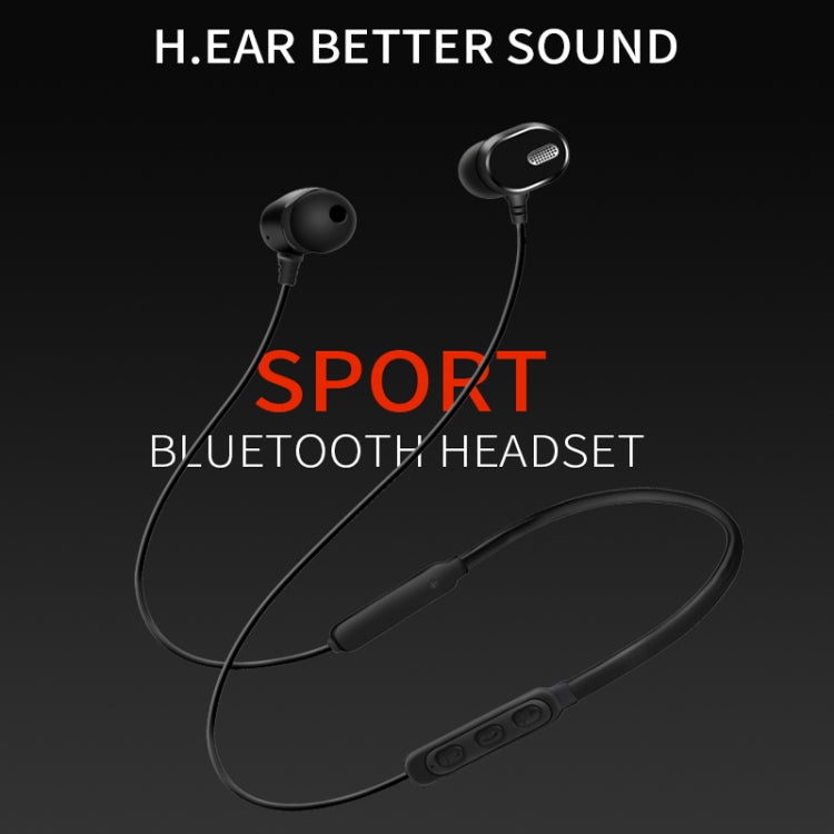 DM-22 Magnetic Bluetooth Earphone DM-22 Neckband Sport headset with Mic Wireless Handsfree Earphoness(Black)