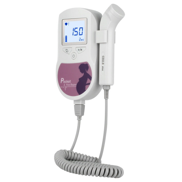 Baby Sound C Fetal Doppler Prenatal Pocket Digital Ultrasound Detector Angel Heartbeat Pregnant Doppler Prenatal Monitor(Rose Red)
