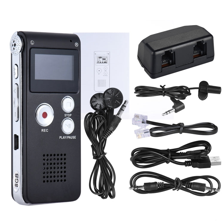 SK-012 8GB Voice Recorder USB Professional Dictaphone Digital Audio With WAV MP3 Player VAR Function Record(Grey) - by PMC Jewellery | Online Shopping South Africa | PMC Jewellery