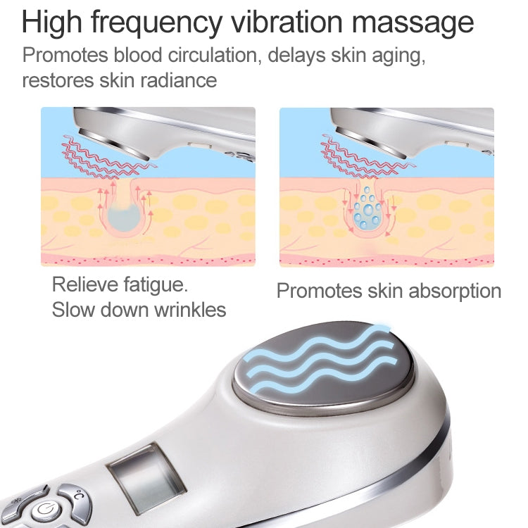 OFY-7901 Ultrasonic Cryotherapy Hot Cold Hammer Facial Lifting Vibration Massager Face Body Import Export Face Care Beauty Machine(White)