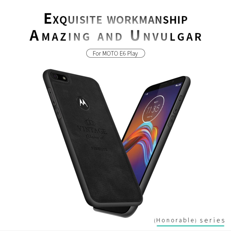 For Motorola Moto E6 Play PINWUYO Zun Series PC + TPU + Skin Waterproof And Anti-fall All-inclusive Protective Shell(Brown) - Motorola Cases by PINWUYO | Online Shopping South Africa | PMC Jewellery | Buy Now Pay Later Mobicred